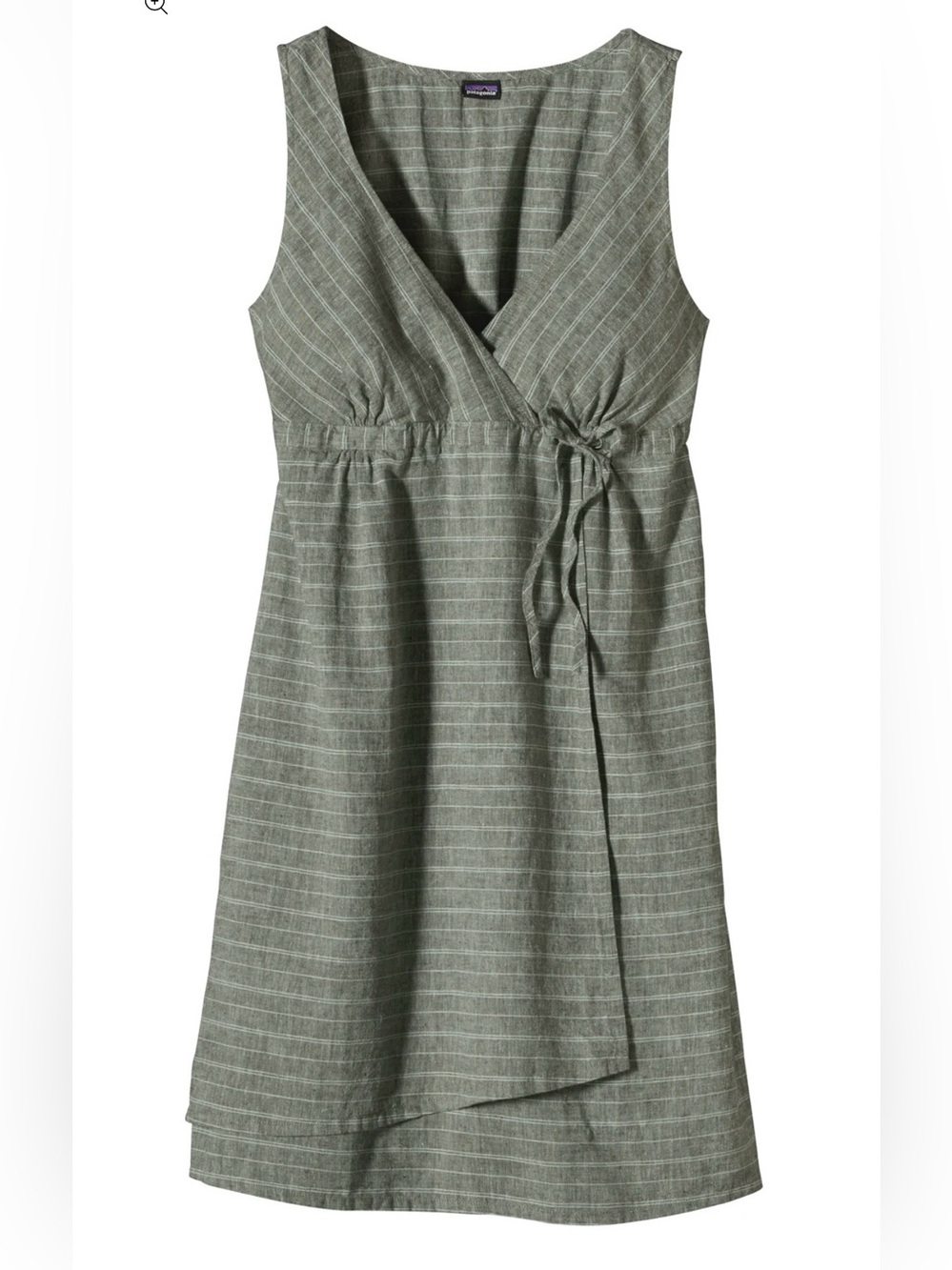 Patagonia Dress Organic Cotton Island Hemp Crossover Dress Green size 2